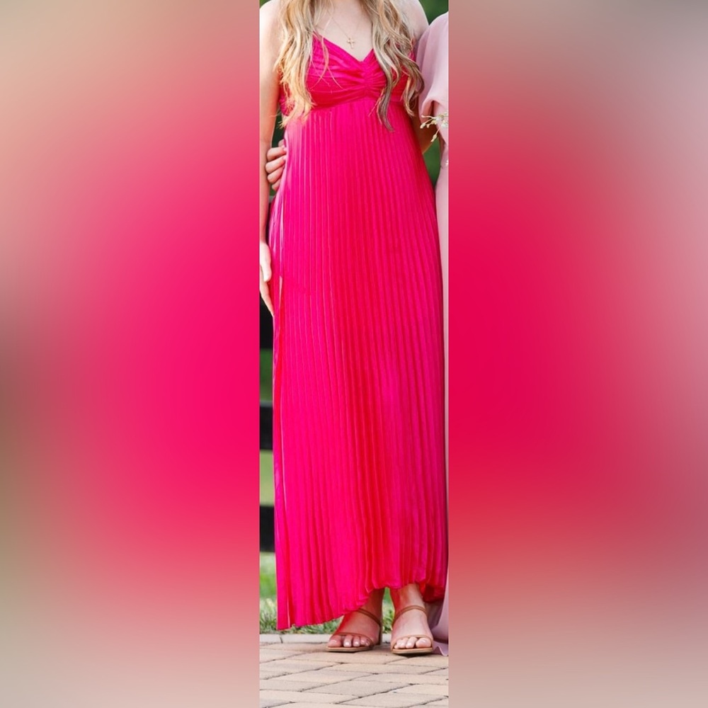 pink spaghetti strap dress!
